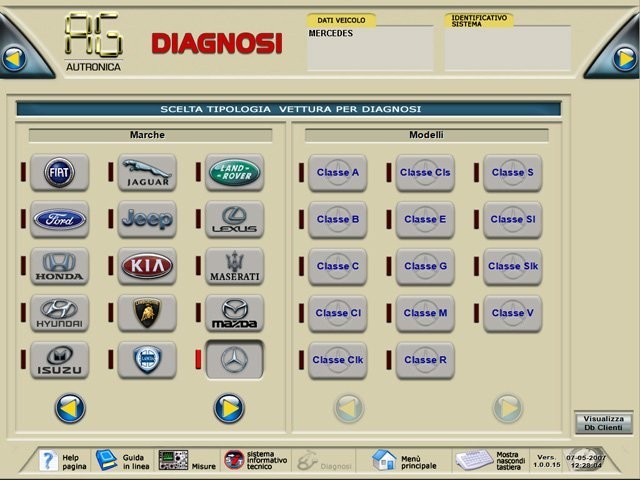 Leonardo Diagnostic Tool vehicle list
