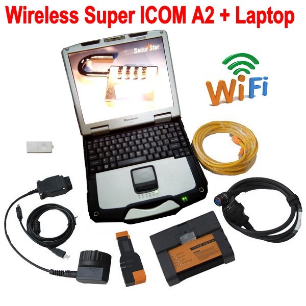 wireless super icom a2 with laptop