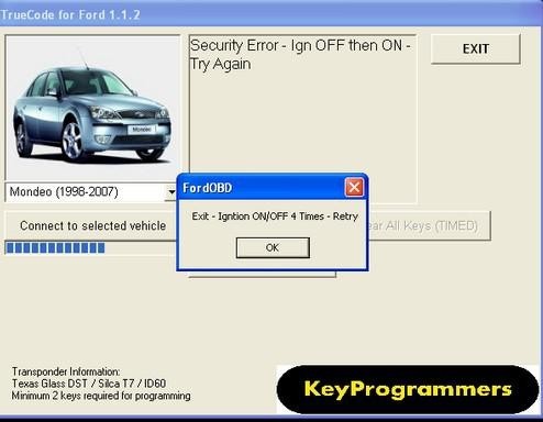 FNR Key Prog 4-in-1 software error