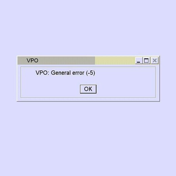 DAS VPO General Error (-5) Fix by Teamviewer