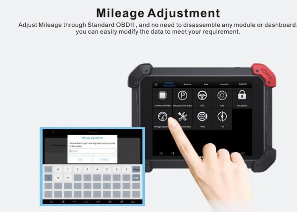 XTOOL PS90 Tablet Original Scanner-Mileage Adjustment