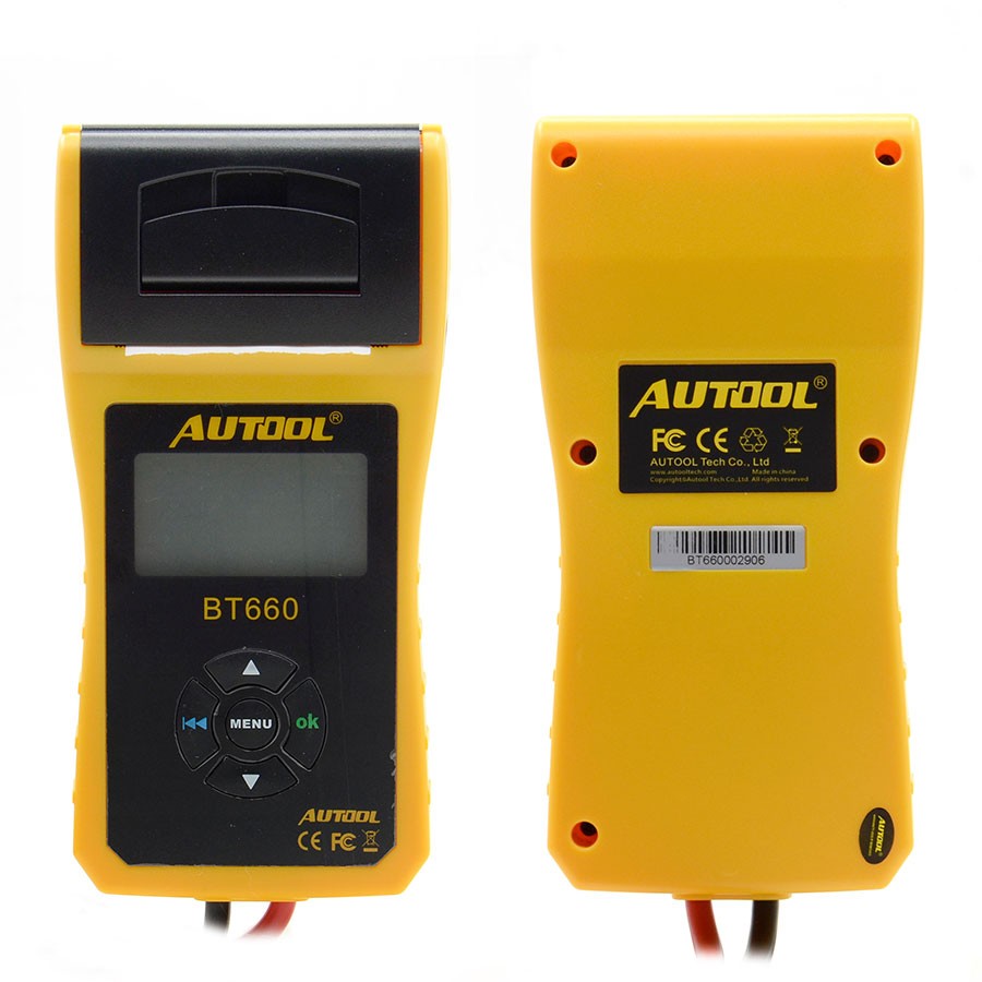 AUTOOL BT660 Battery Analyzer Interface