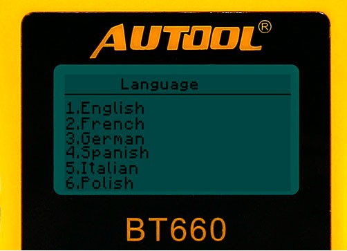AUTOOL BT660 Battery Analyzer Multi-Language