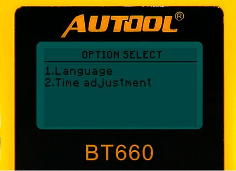 AUTOOL BT660 Option Select